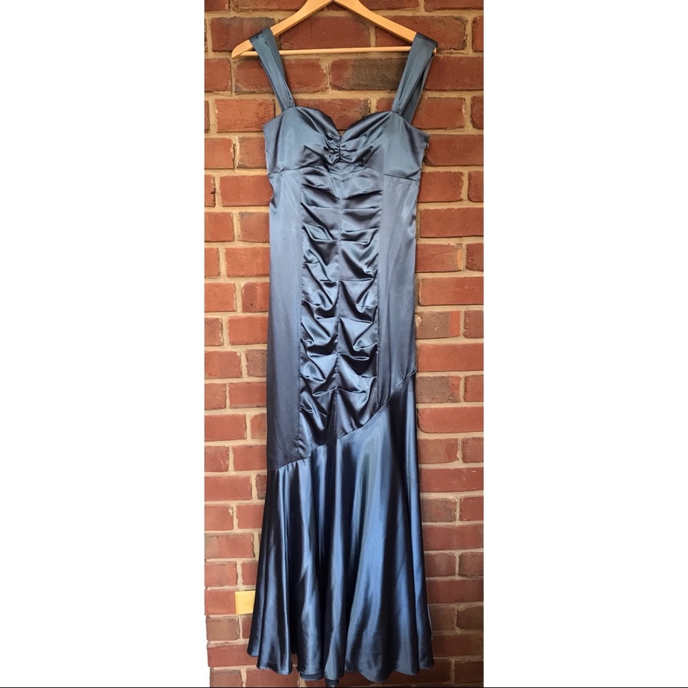 Slate Blue Evening Gown